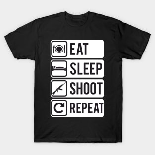 Seen from afar! Eat Sleep Shoot Repeat T-Shirt